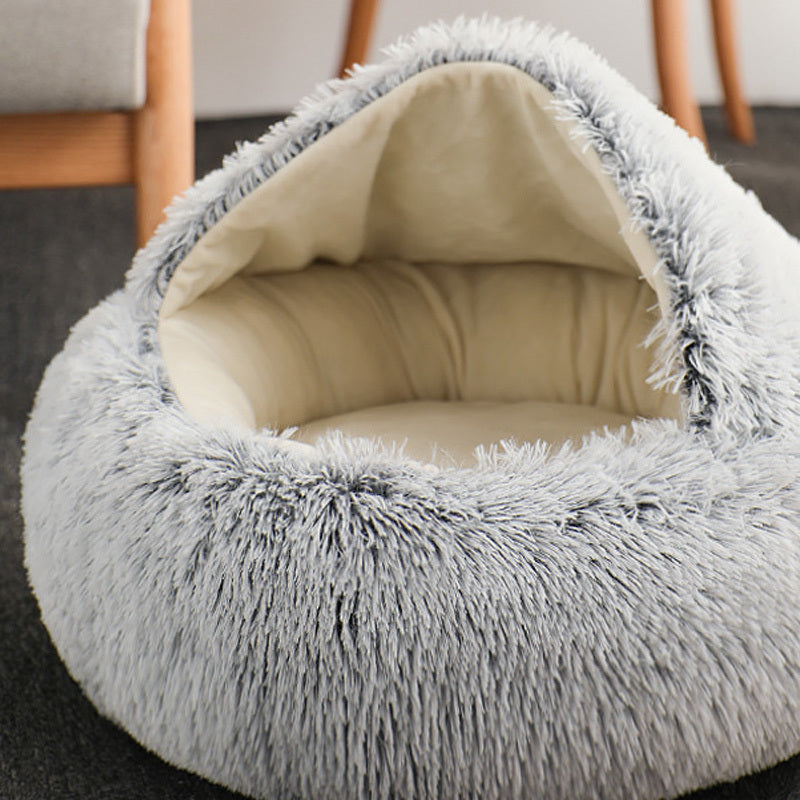 Luxurious Soft Plush Rounded Bed- Ideal For Winter Comfort