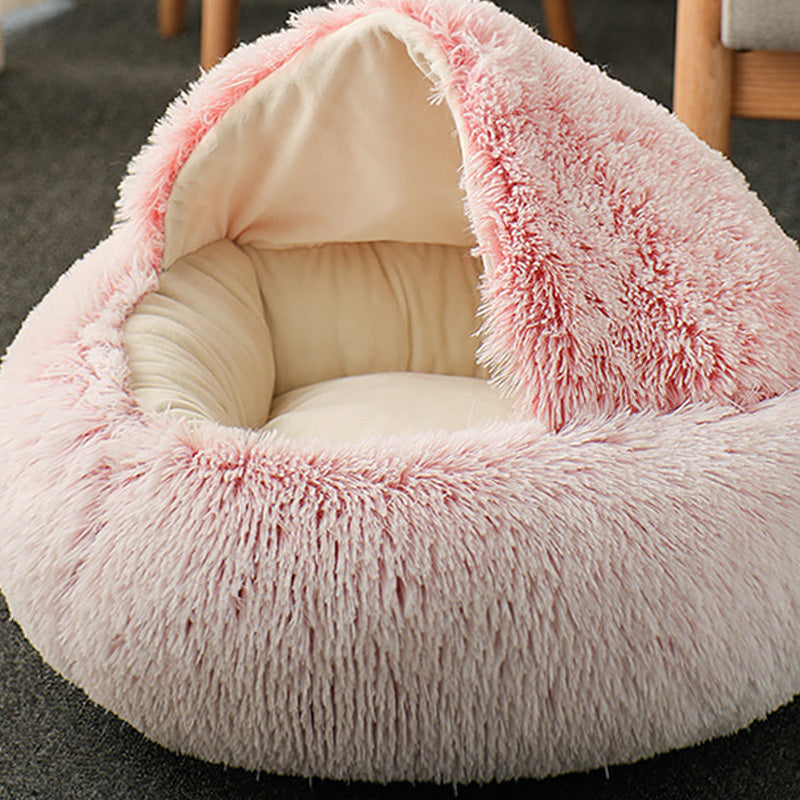 Luxurious Soft Plush Rounded Bed- Ideal For Winter Comfort