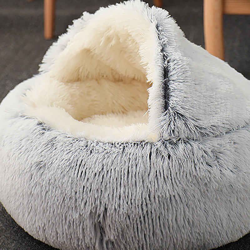 Luxurious Soft Plush Rounded Bed- Ideal For Winter Comfort