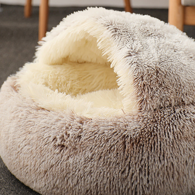Luxurious Soft Plush Rounded Bed- Ideal For Winter Comfort